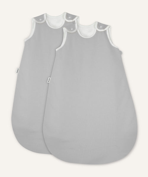 2er Bundle Ehrenkind Baby-ganzjahresschlafsack rund in Hellgrau.