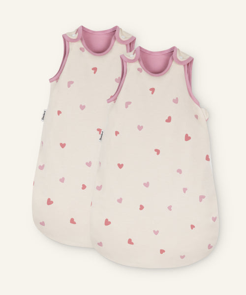 2er Bundle Ehrenkind Baby-Sommerschlafsack rund Natur Herzen