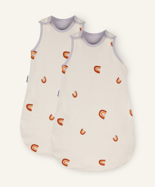 2er Bundle Ehrenkind Baby-Sommerschlafsack rund natur Regenbogen