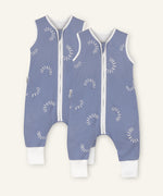 Jeansblau Gemustert