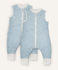 2er Bundle Ehrenkind Schlafsack mit Beinen und Wollfüllung in Hellblau.