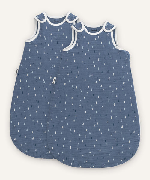 Ehrenkind Schlafsack Bundle 0.5 TOG Rund Jeansblau Tropfen