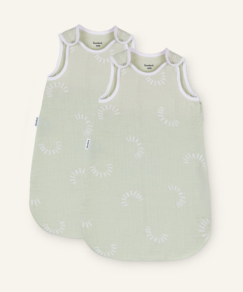 Ehrenkind Schlafsack Bundle 0.5 TOG Rund Salbei Gemustert