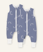 Jeansblau Gemustert