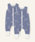 Jeansblau Gemustert