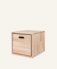 Ehrenkind Aufbewahrungssystem Buche Natur klein 1 Fach mit Box.