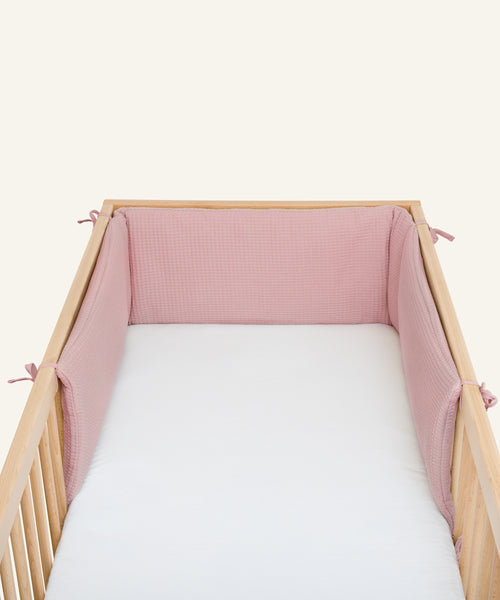 Ehrenkind Bettumrandung Waffelpiqué Rosé Babybett.