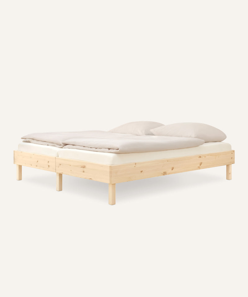 Doppelbett Plano | Kiefer Natur | 180 × 200 cm
