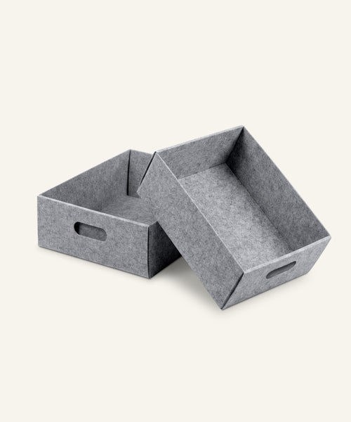 Ehrenkind Filzbox 2er-Pack Klein Grau.