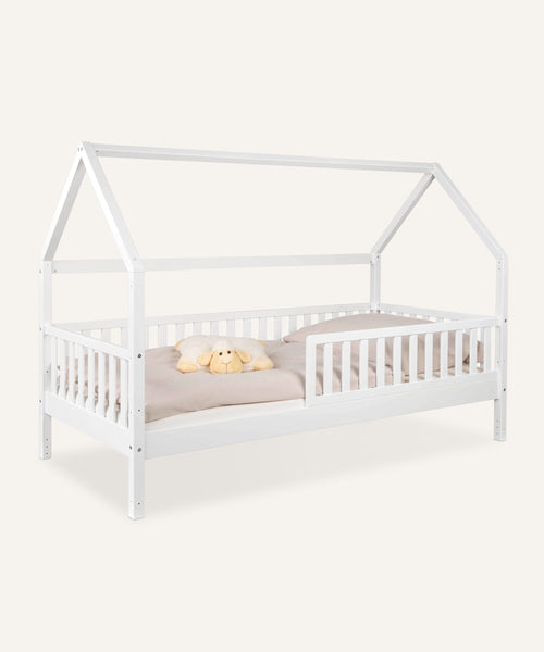 Ehrenkind Hausbett Livo Buche Weiß in 90x200cm.