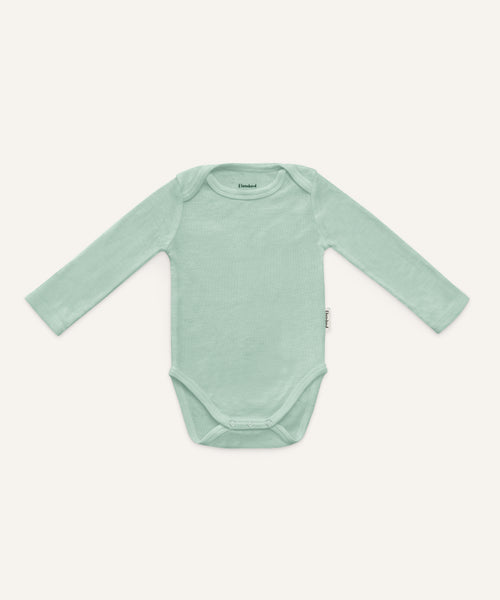 Ehrenkind Langarmbody Merinowolle Schlupfform Jade.