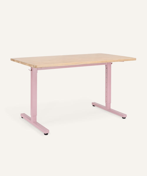 Ehrenkind Schreibtisch höhenverstellbar Eiche Rosa.