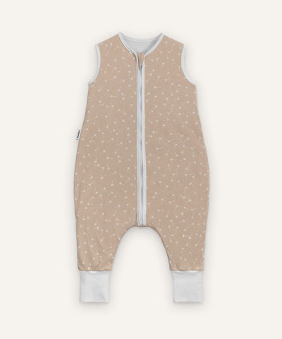 Ehrenkind Sommerschlafsack mit Beinen Beige Pusteblume.