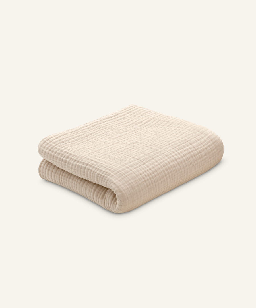 Ehrenkind Tagesdecke Musselin Beige.