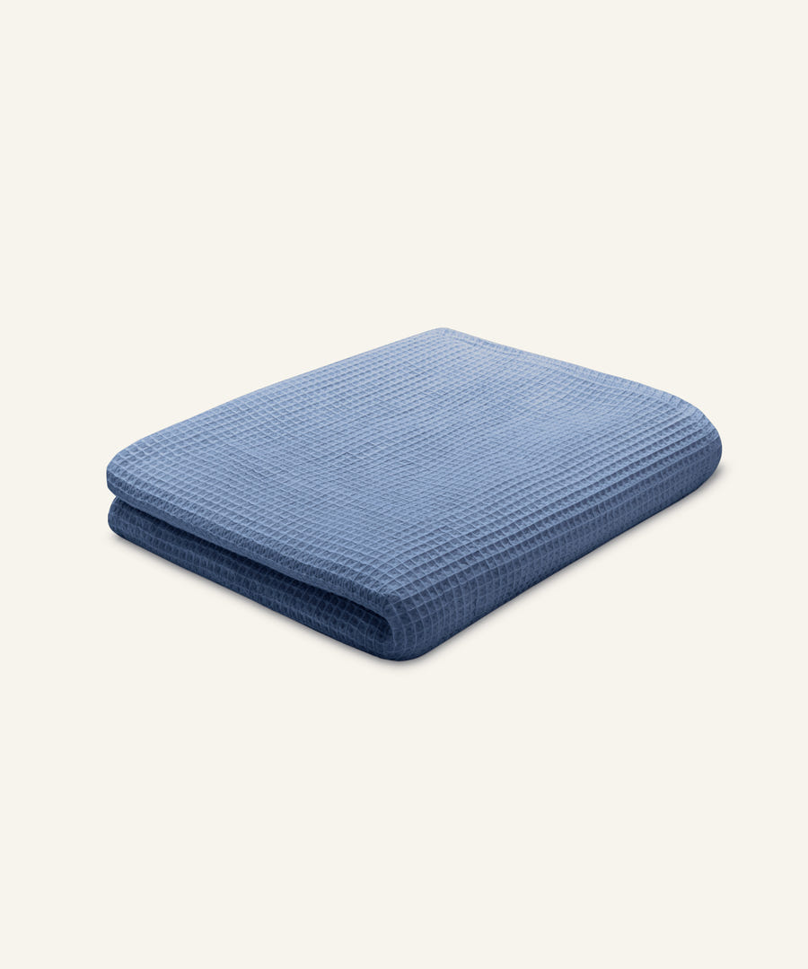 Ehrenkind Tagesdecke Waffelpiqué Jeansblau.