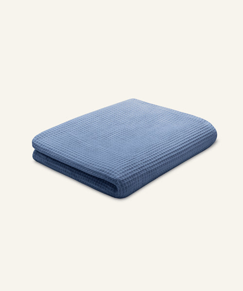 Ehrenkind Tagesdecke Waffelpiqué Jeansblau.