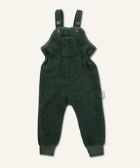 Ehrenkind Walk-Latzhose mit Bündchen Waldgrün.