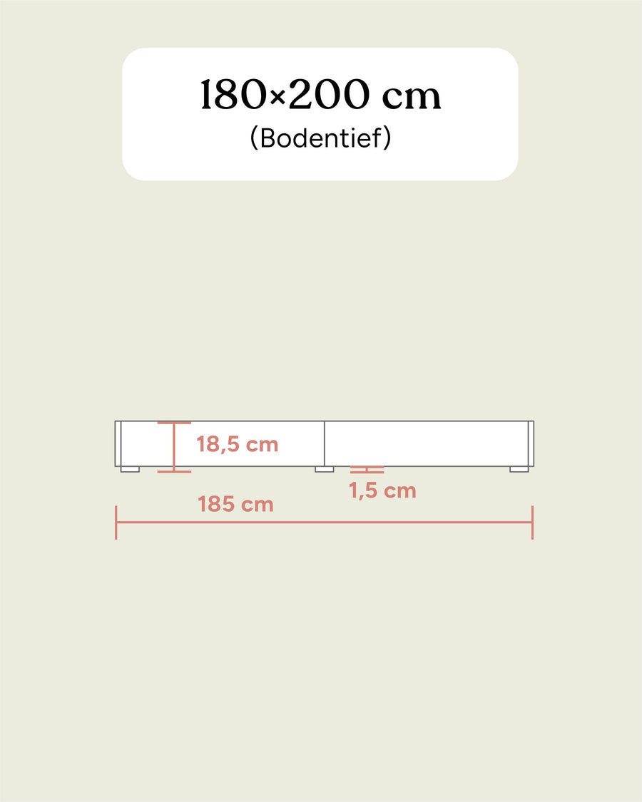 Doppelbett Plano | Eiche | 180 × 200 cm