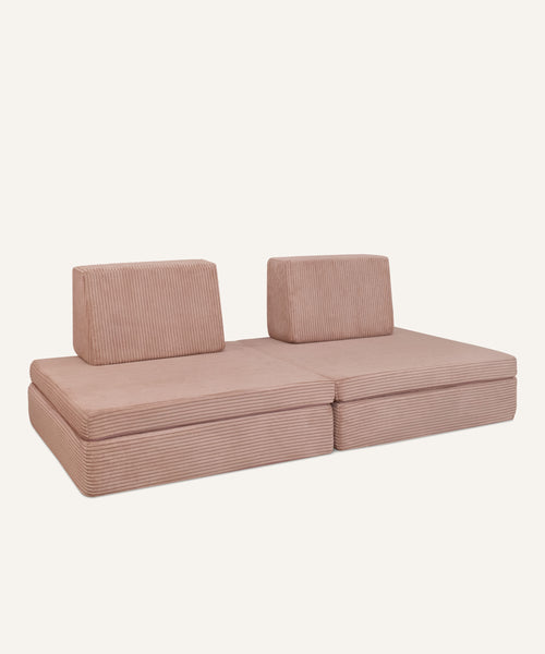 Hüpfsofa Cord in Rosé.