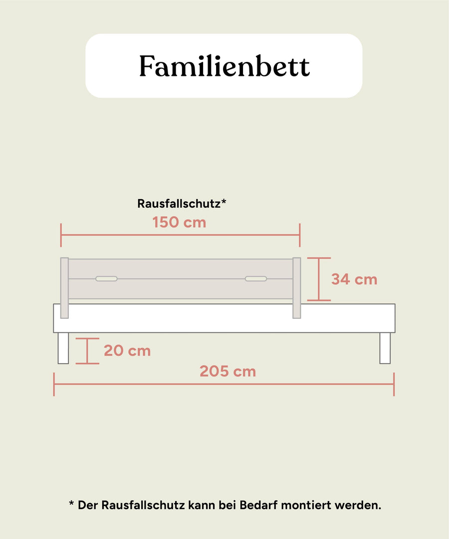 Grafik Familienbett Standardhöhe
