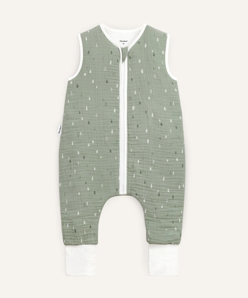 Schlafsack Beine Musselin 2.5 TOG Jade Tropfen.