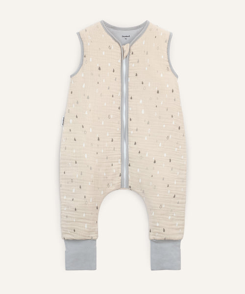 Schlafsack Beine Musselin 2.5 TOG Natur Tropfen.