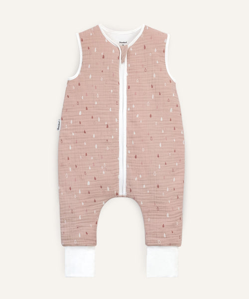 Schlafsack Beine Musselin 2.5 TOG Rosé Tropfen.