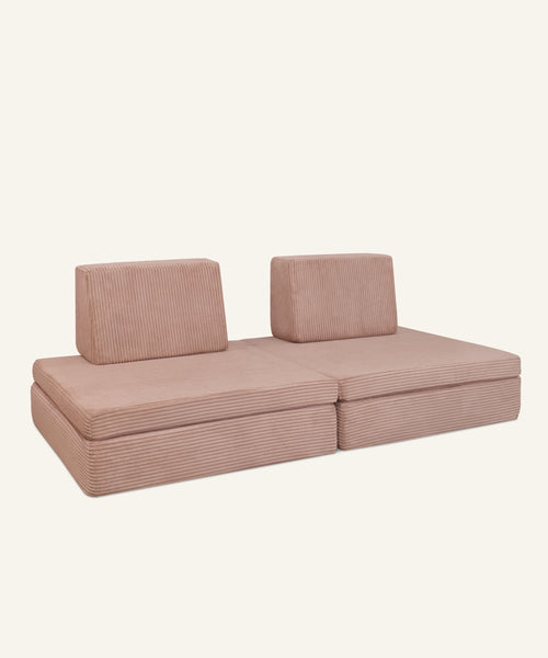 Spielsofa Cord in Rosé.
