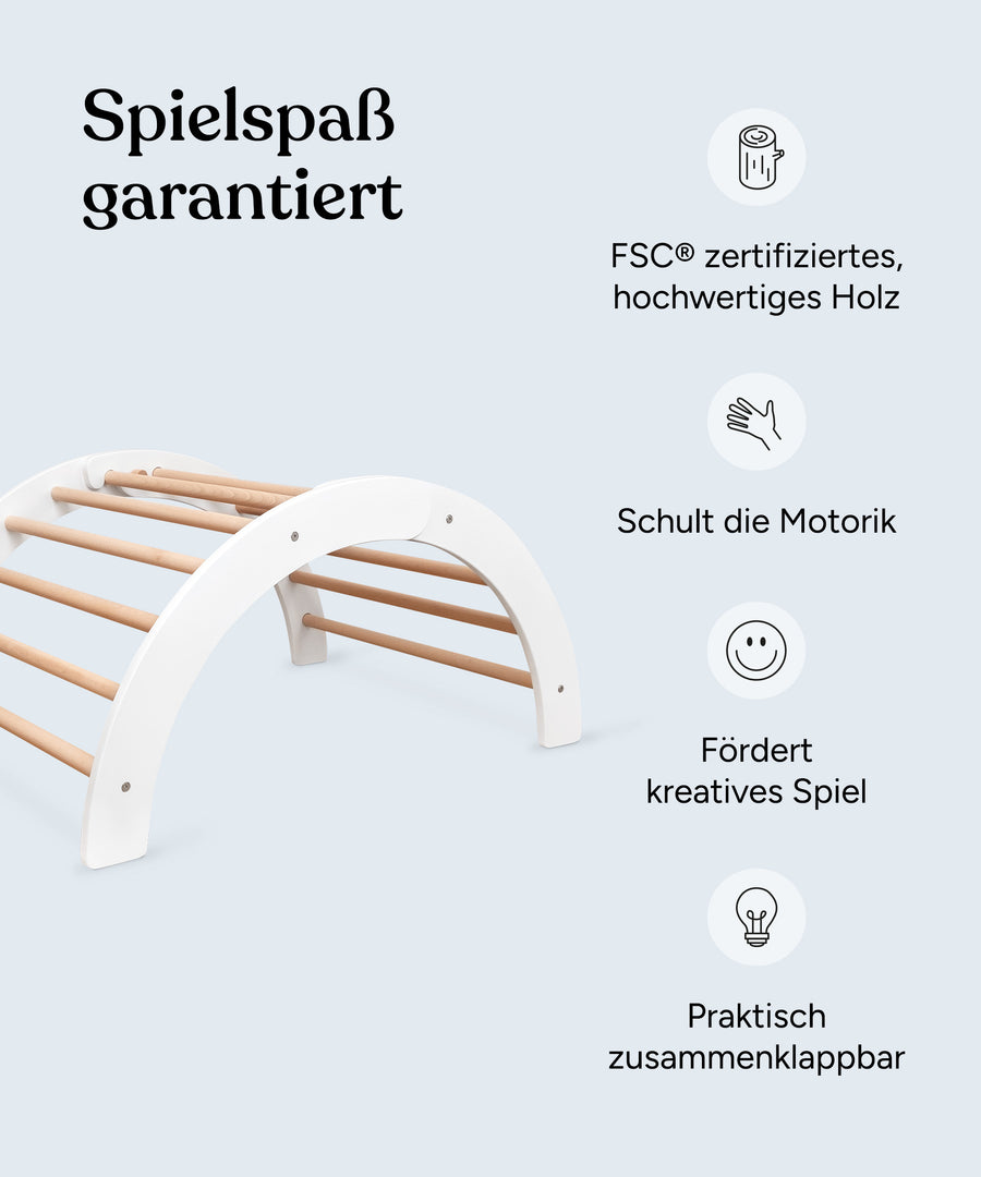 USP-Grafik Kletterbogen natur-weiß.