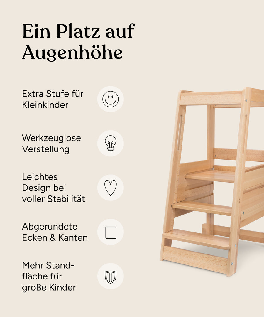 Vorteile Lernturm Buche Natur