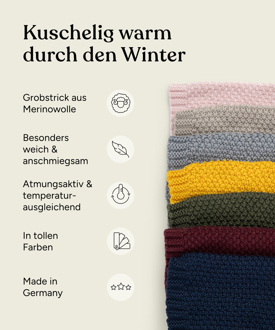 Vorteile Schlauchschal Grobstrick